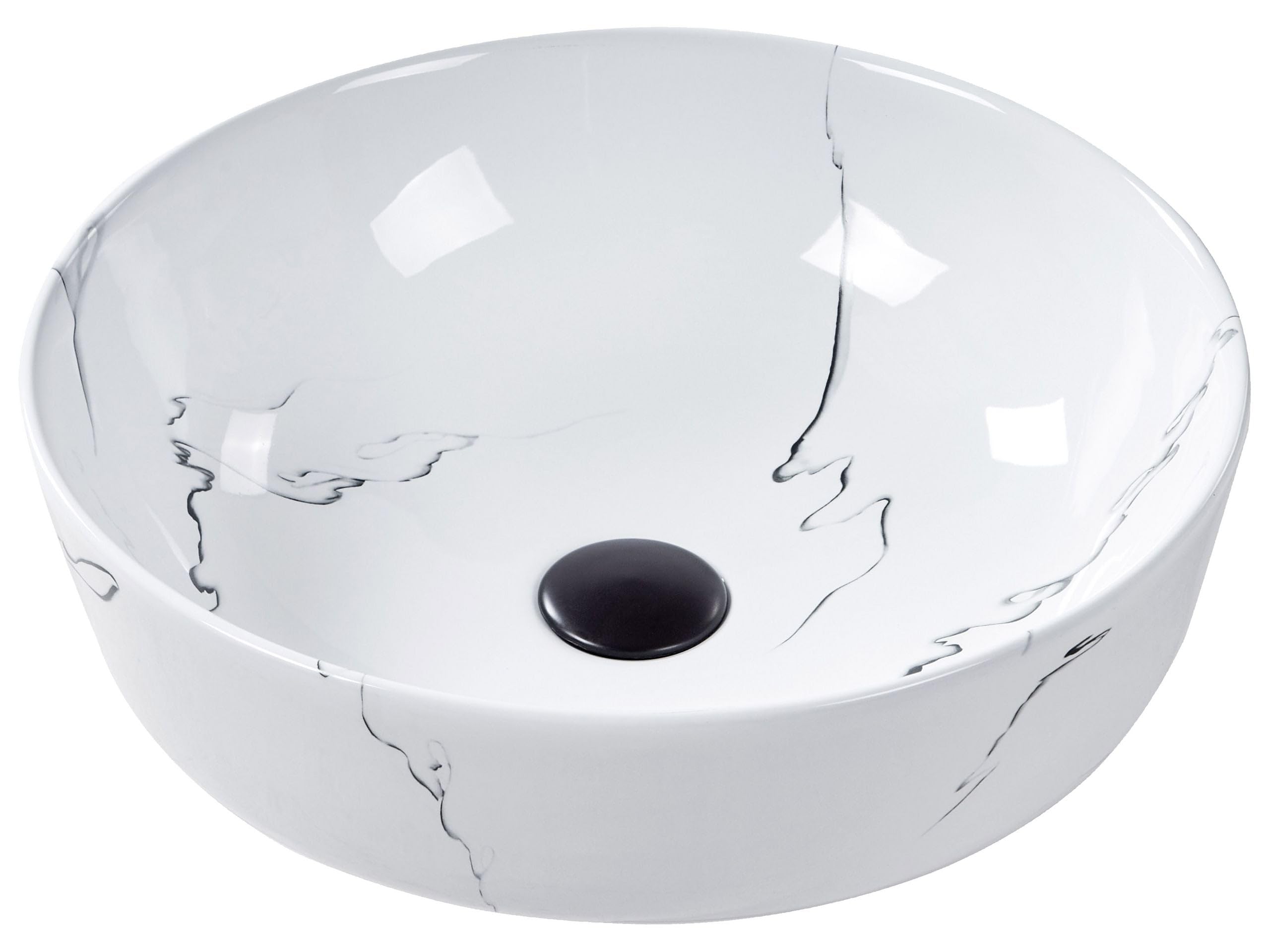 Countertop Basin Hopi White Marble 420 Mm Ceramic 4255664877734
