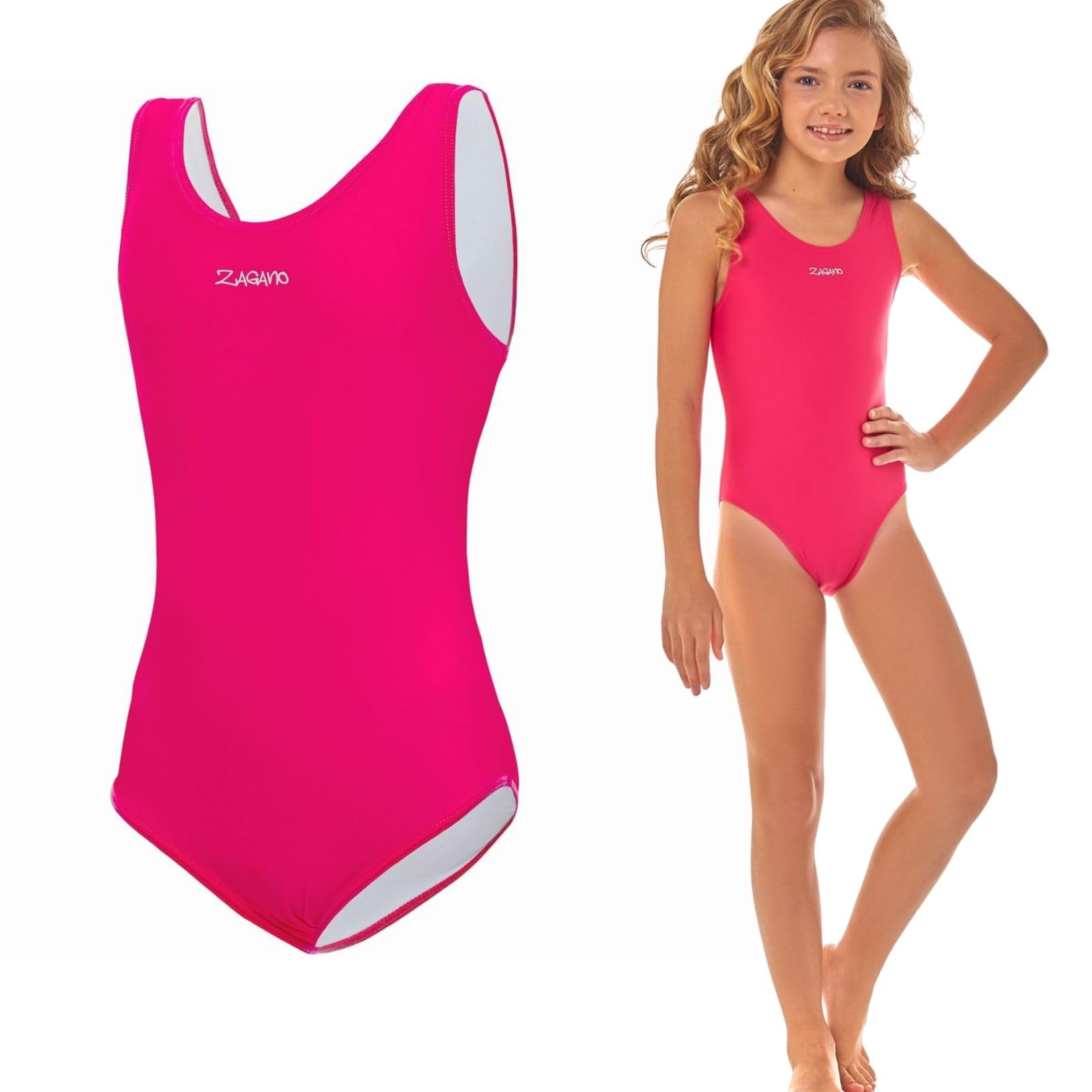 Zagano Badeanzug Mädchen - Badeanzüge für Mädchen -swimsuite for Girls - Bademode für Mädchen, Badeanzug Kinder UV-beständig - Hergestellt aus bequemem Material Schwimmanzug Kinder