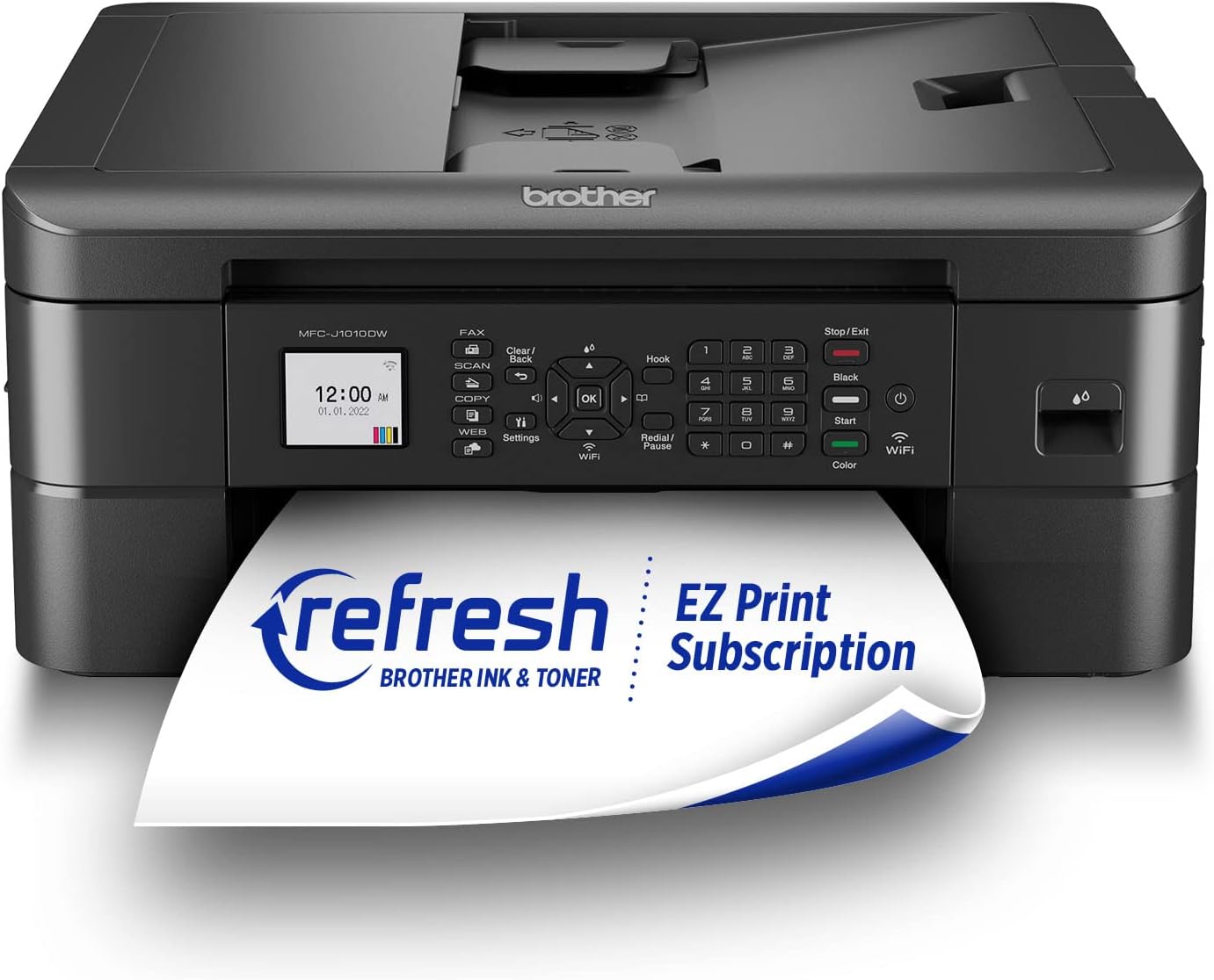 Brother MFC-J1010DW Wireless Color Inkjet All-in-One Printer with Mobile Device