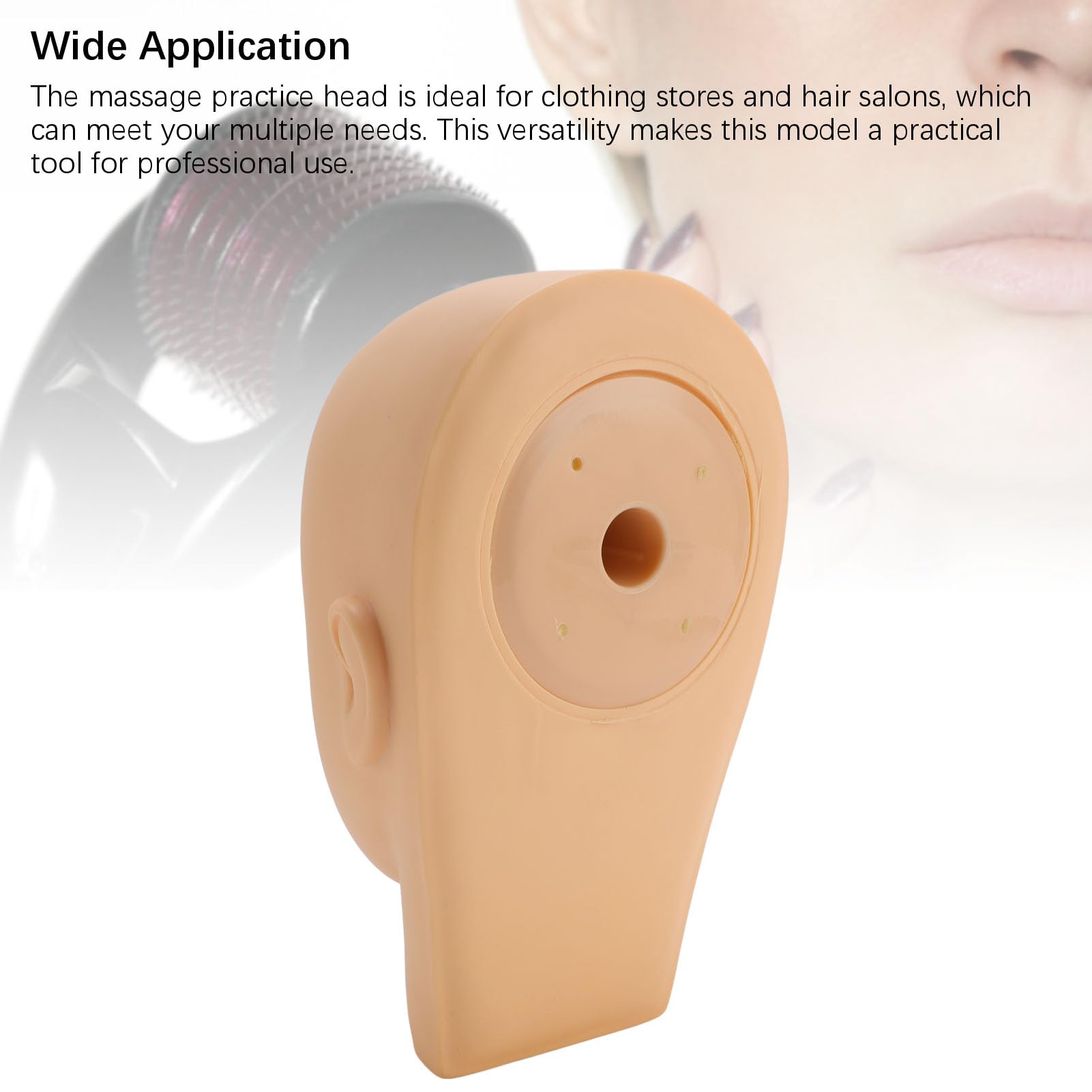 Premium PVC Soft Rubber Massage Practice Training Head Model, Washable and Reusable, for Makeup Beauty Skin Care Massage - Image 3