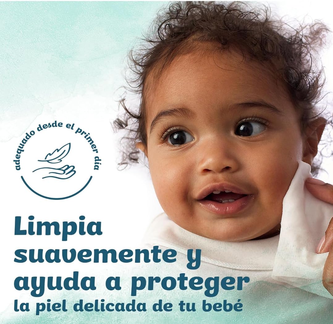 Dodot Pure Toallitas para Bebé,calma y protege con Aloe Vera para la piel sensible de tu bebé, 1104 Unidades (24 Packs x 46), 99% Agua, Sin Alcohol, Sin Plástico