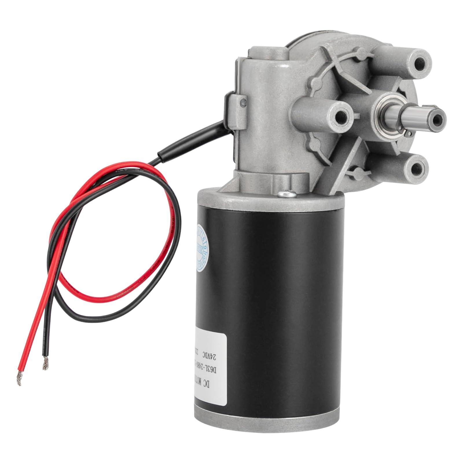 Motore con riduttore a vite senza fine 24V DC, motore con riduttore 220 giri/min, motore a corrente continua 80W (sinistra)