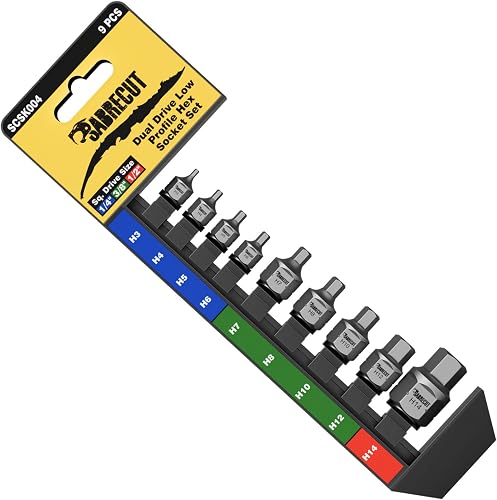 SabreCut 9pcs SCSK004 H3-H14 Ultra-Low Profile Hex Bit So…