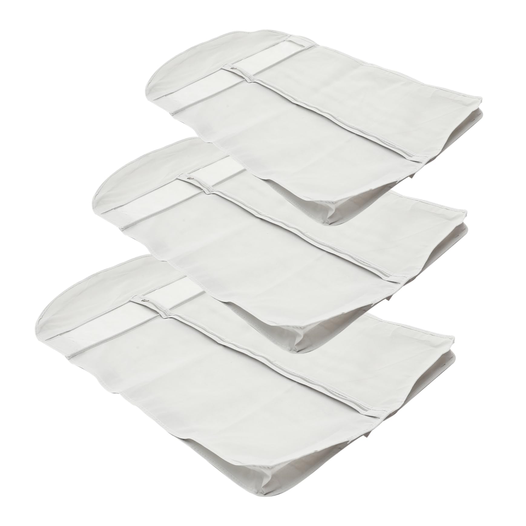 Borsa Porta Abiti con Cerniera 3 Pezzi Non Tessuto | Finestra in Pvc Trasparente, Traspirante e Riutilizzabile, per Guardaroba e Viaggio di Lavoro