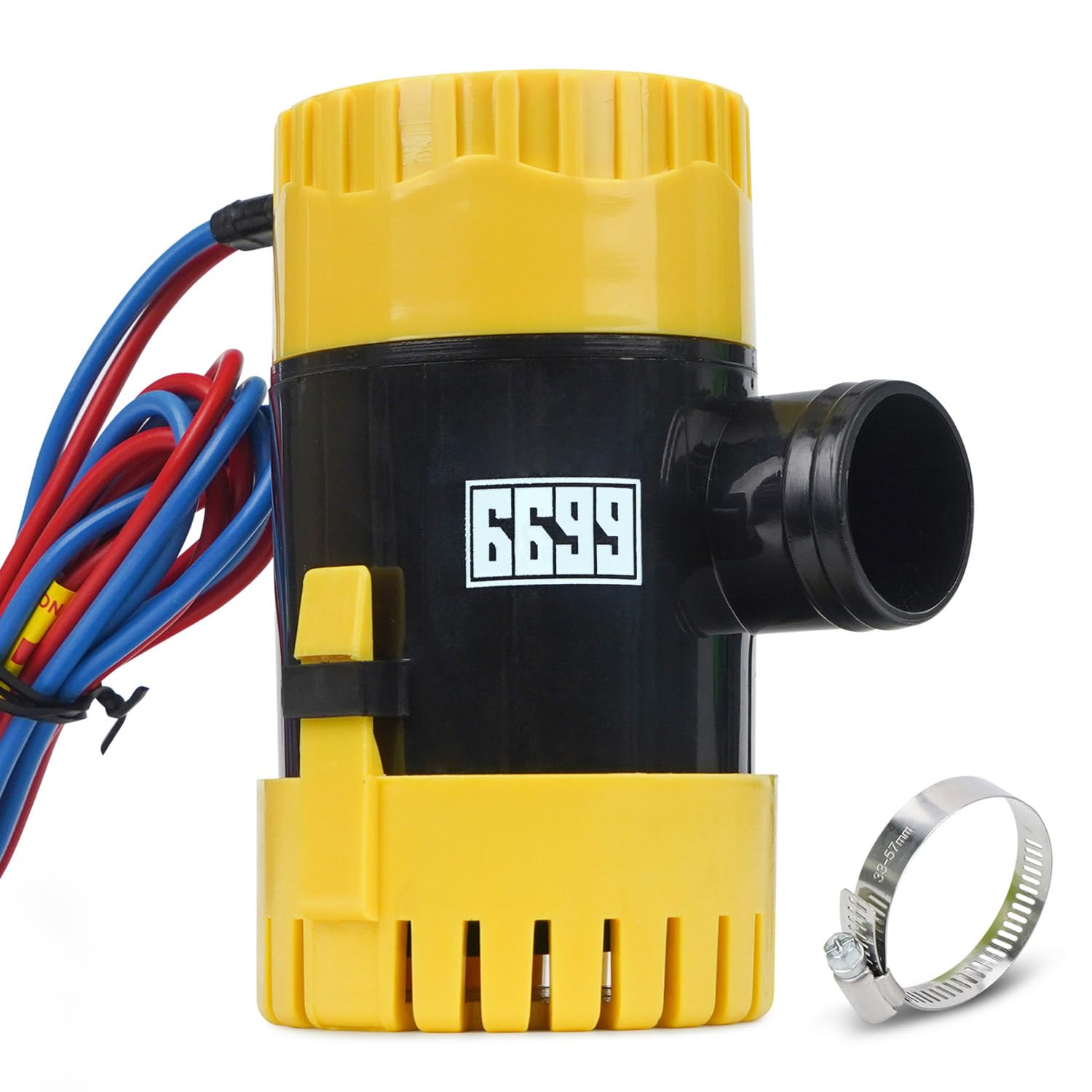 6699 Submersible Boat Bilge Pump 12V DC with 3.3ft Power Cord 11000 GPH High Flow for Marine Yacht Kayak Canoe and Small Boats Efficient Water Removal System with Durable Design and Easy Installation