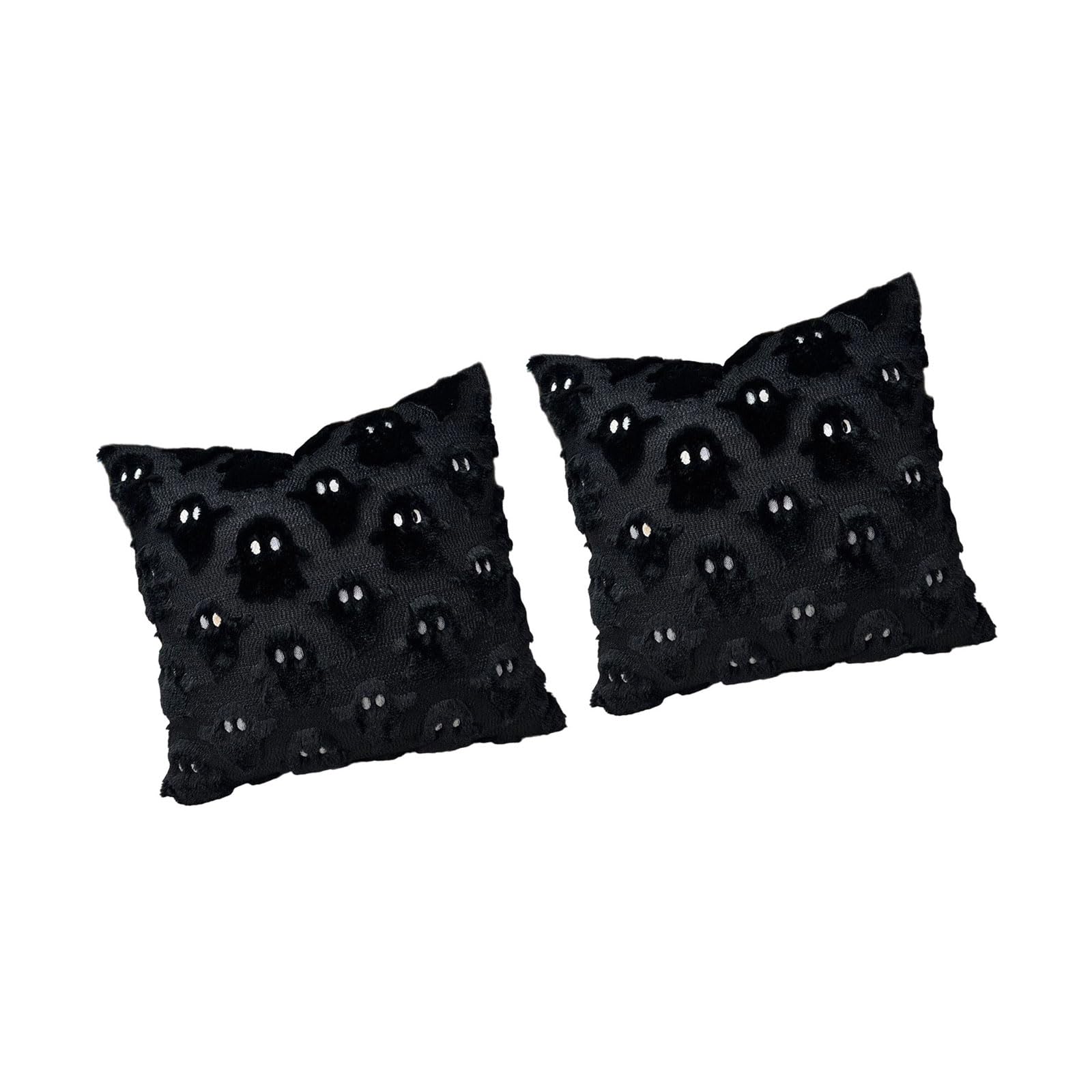 carotoe Bat Pattern Specters Themed Pillow Cover for Halloweens Decorations Sturdy Plush Fabric Plush Halloweens Pillow Cover
