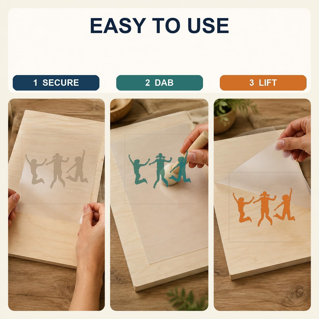 MAGJUCHE Jump Stencil 12 Inches, Reusable Jumping Stencil for Painting DIY Crafts Decor
