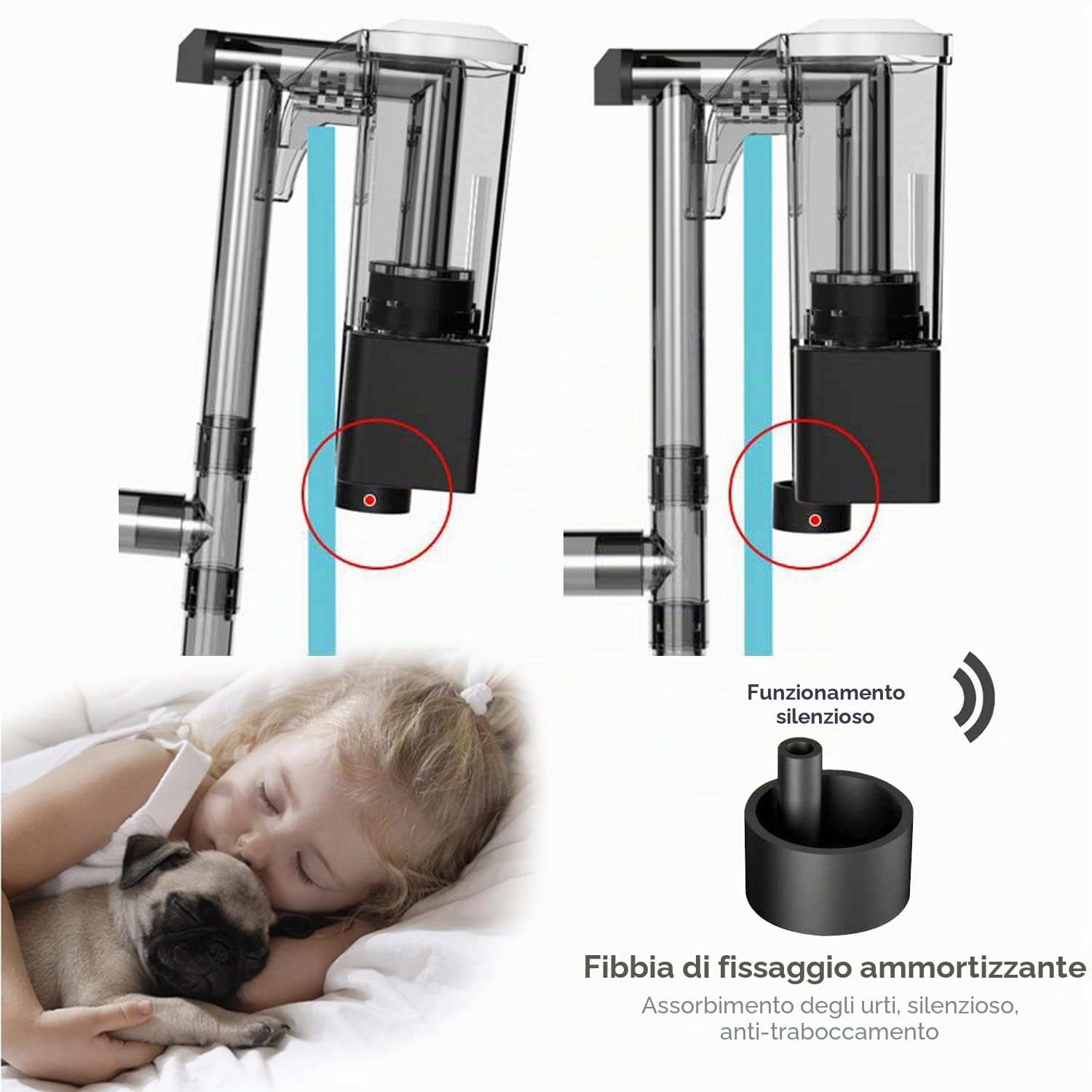 BPS Filtro professionale Acquario Filtro a zaino esterno per acquario Risparmio energetico BPS-6146