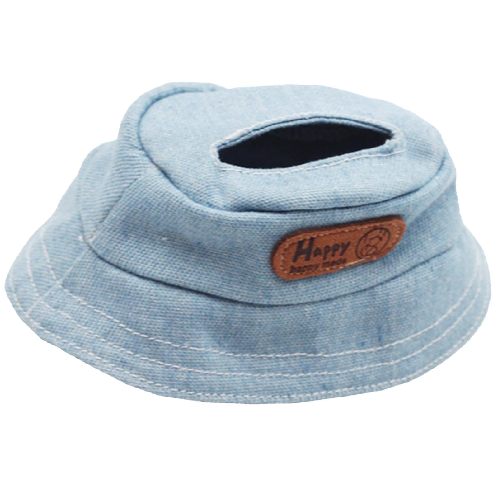 NIVAA Plush Figure Wide Brim Hat Coordination DIY Hands on Headgear for 15cm Dolls blue-image-11