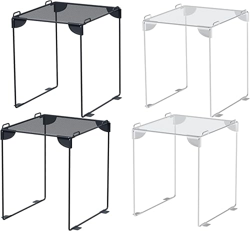 Miniatura 3 de Neudeco Estante de malla para casillero, organizador apilable extra alto, plegable y construcción de metal, se adapta a casilleros escolares de