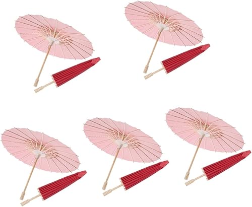 Amosfun 10 piezas de centro japonés con sombrillas para Cm Dancing Adorn manualidades festivales artesanías sombrillas de bambú decoraciones de