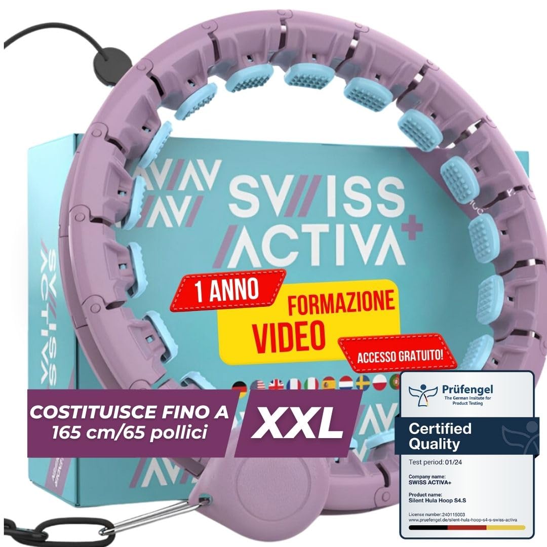 Swiss Activa+ Smart Hula Hoop con Contacalorie e Peso