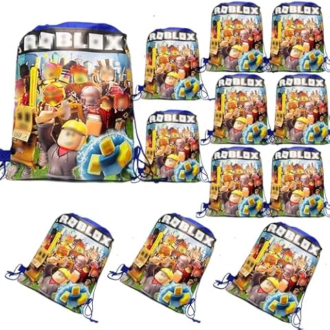 AmNool 12PCS Anime Game Drawstring Bags Anime Cartoon Gym Backpack Bag Yoga Sports for Men Women Lightweight Outdoor Packable Cinch Shoulder Dance Bag Unisex, Large, Red Cover