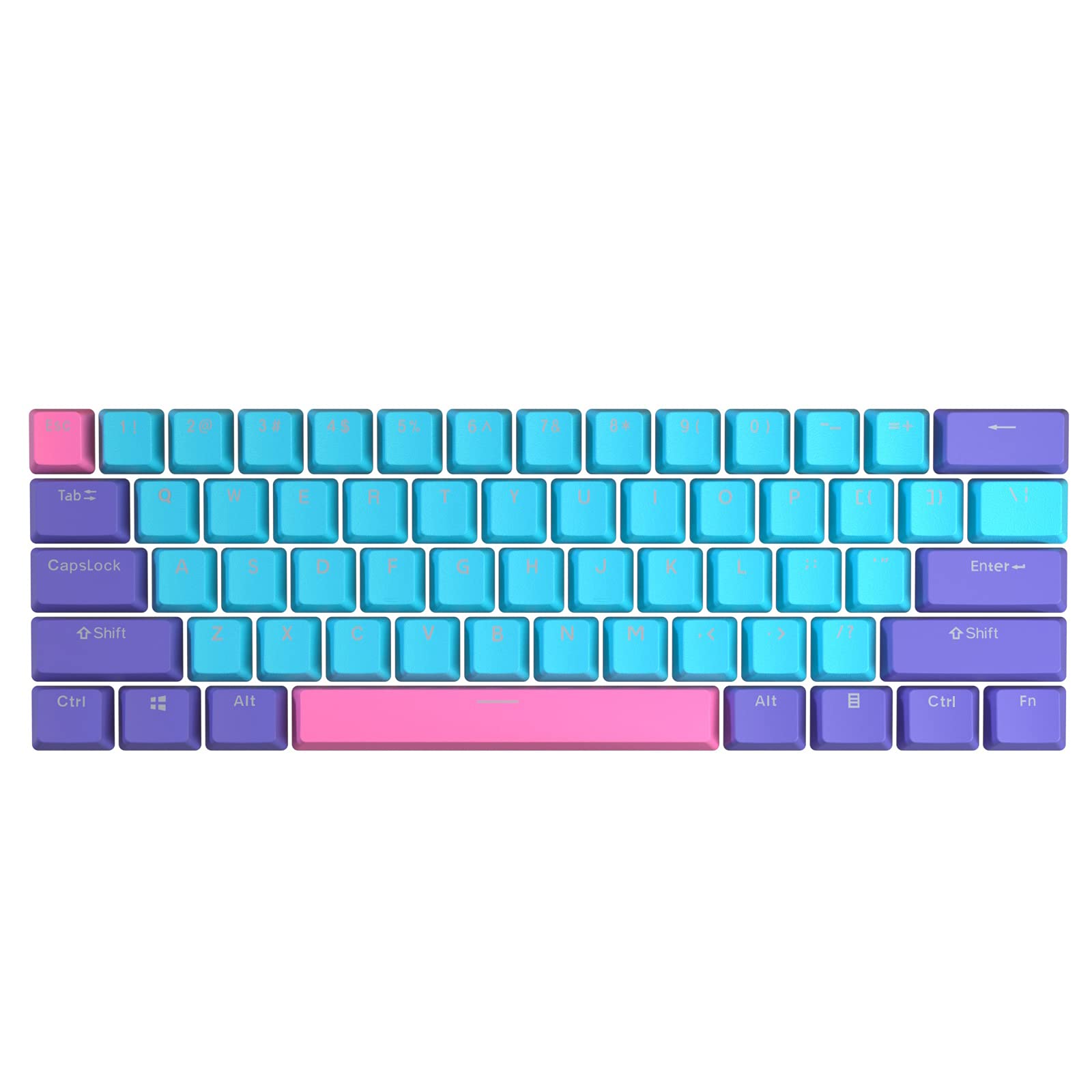 Buy 61 Key PBT Thick 60 Keycaps Sunshine ANSI Layout for Mechanical