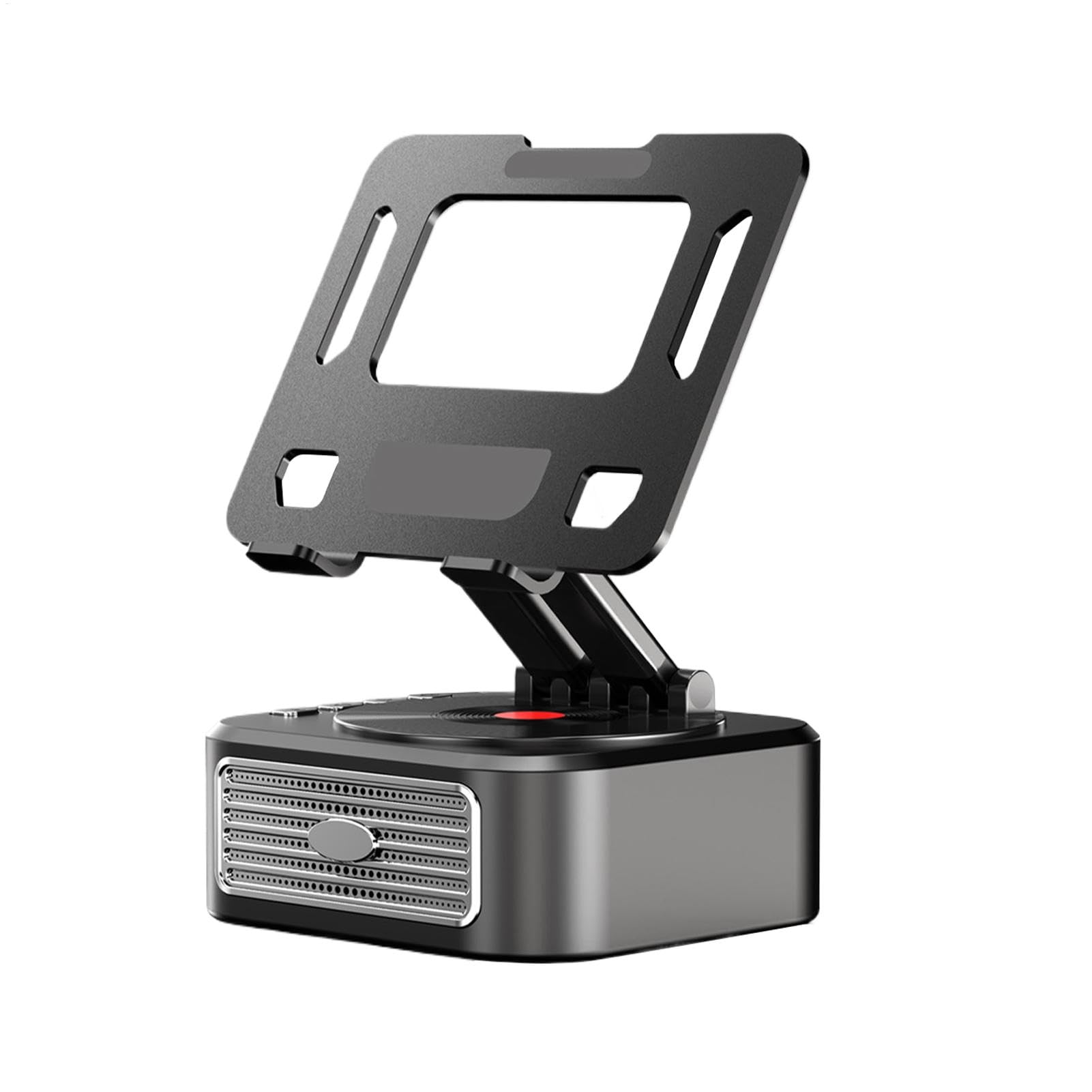 Phone Stand with Speaker,Rotatable Foldable Tablet Phone Holder - Cool Tech Gadgets, Stereo Surround Sound, Cellphone Stand with Charging Function