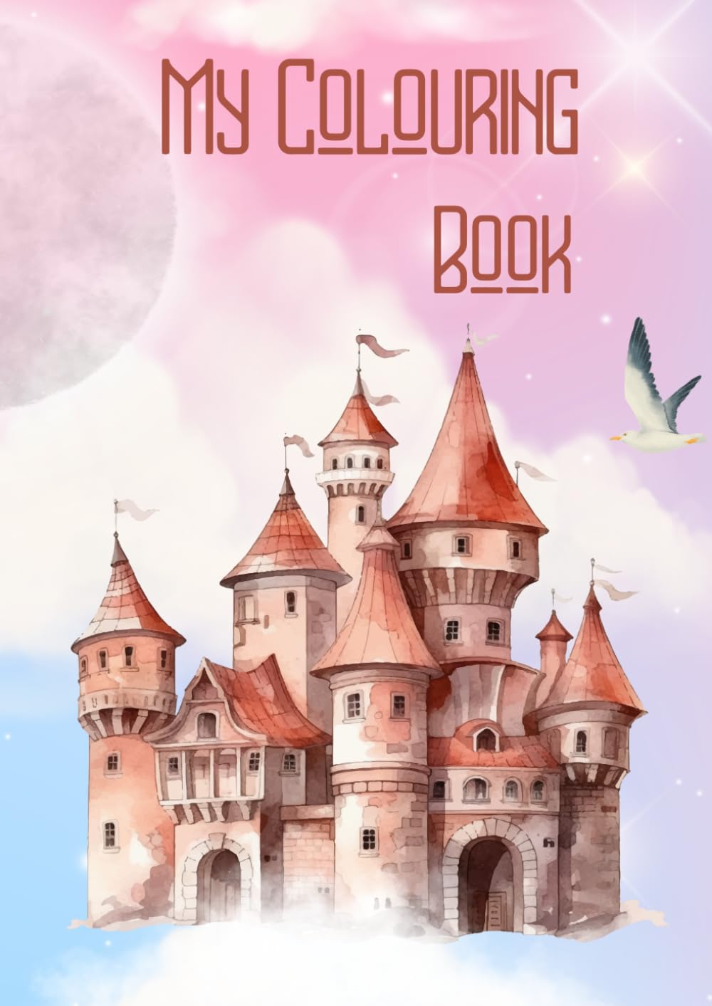 Worlds of Fantasy Colouring Book: 24 Enchanting Illustrations of Dragons, Fairies, Wizards & Mythical Realms for Adults and Teens — Stress Relief & Creative Escape