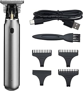 Aparador de cabelo masculino elétrico para corte de orelhas de nariz sem fio Aparador de barbear profissional recarregável para máquina de corte de cabelo para cortar cabelo masculino,Máquina de cortar cabelo,Sem fio elétrico,Aparador de barba nariz orelha,Profissional Grey