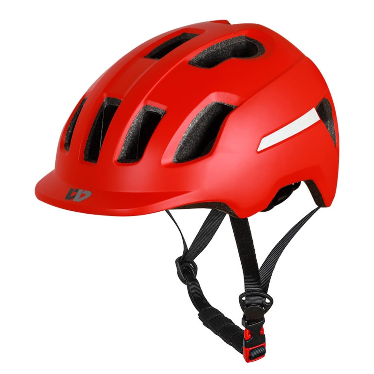 City Bike Helmet Reflective Strip Cycle Helmet Adjustable Sports Safety Gear for Men and Women, Adults, Red-image-44