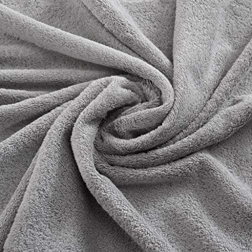 Image of Global Home 100% Cotton Bath Towel II 500 GSM II Lt Grey II 140 X 70 cm - 2pc Set for Gym, Kitchen, Home, Bathroom or Spa, Wash Basin, Hotel