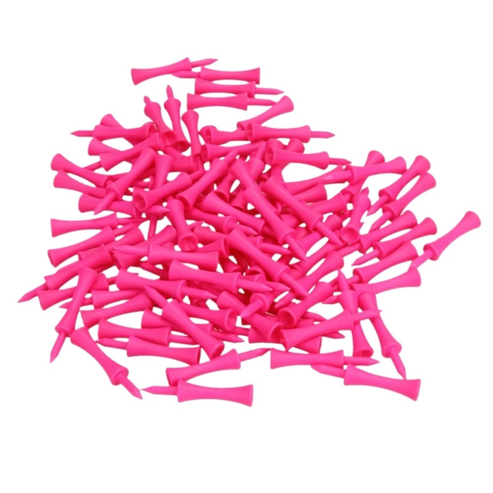 Golf-Tees | 100 Burgstufen-Stufen aus Kunststoff in Rosa, Höhe 39 mm