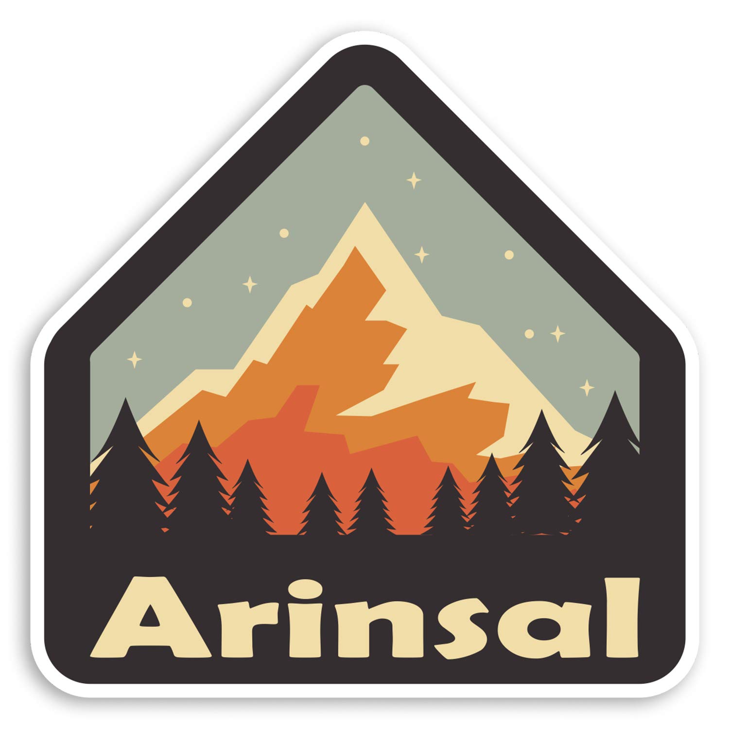 2 x 10cm Arinsal Andorra Vinyl Stickers - Ski Travel Luggage Sticker #31182 (10cm Wide)