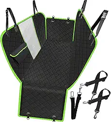 Capa Protetora Carro Pet Impermeável, Antiderrapante, Resistente ao Desgaste, Grande Capacidade 4 em 1 capa de Banco Traseiro de Carro para Cachorro Cachorro Verde