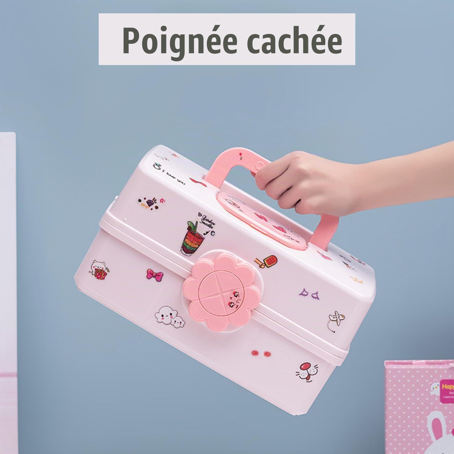 Organisateur d'Accessoires Pour Cheveux, Accessoires Cheveux Pour Filles Étui, Boîte à Bijoux Pour Bandeaux De Cheveux, Organiseur Pour Chouchous à Cheveux pour Accessoires De Cheveux, Maquillage