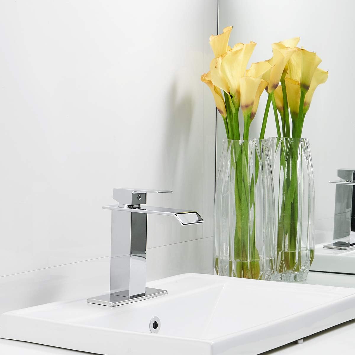 Flаѕh Dеаlѕ - 80% оƒƒ Bathadore Waterfall Bathroom Faucet Chrome Single Hole Bath Commercial with Pop Up Drain Stopper and Supply Hose Modern Single Handle Vanity Sink Lavatory Deck Mount Mixer Tap Lead-Free Amаzіng 🔥 Bathadore Waterfall Bathroom Faucet Chrome Single Hole Bath Commercial with Pop Up Drain Stopper and Supply Hose Modern Single Handle Vanity Sink Lavatory Deck Mount Mixer Tap Lead-Free