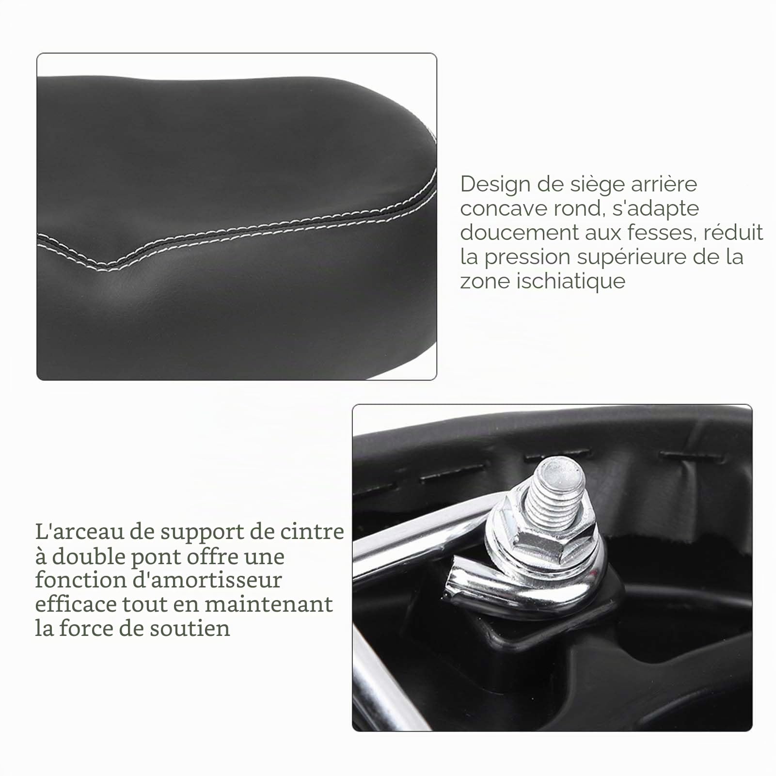 Dioche Selle de vélo Universelle élargie sans Nez, Accessoire de Cyclisme de Remplacement pour vélo de Route et de Montagne