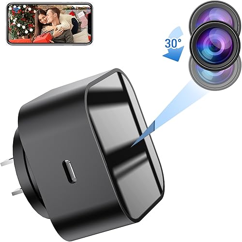 Miniatura 3 de LIZVIE Cargador de teléfono con puerto de carga de pared USB con alerta de detección de movimiento visión nocturna para seguridad en el hogar