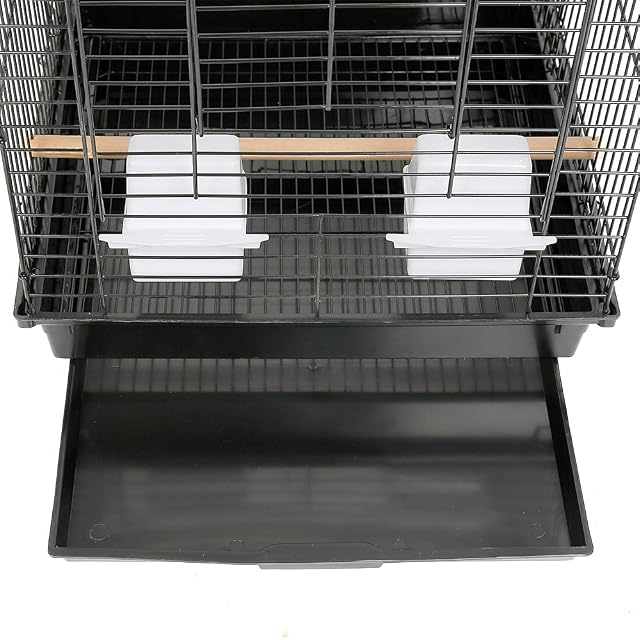 Foto 4 de 8 de Jaula para pájaros portátil, jaula de pájaros interior con asa, tejados abovedados corredizos