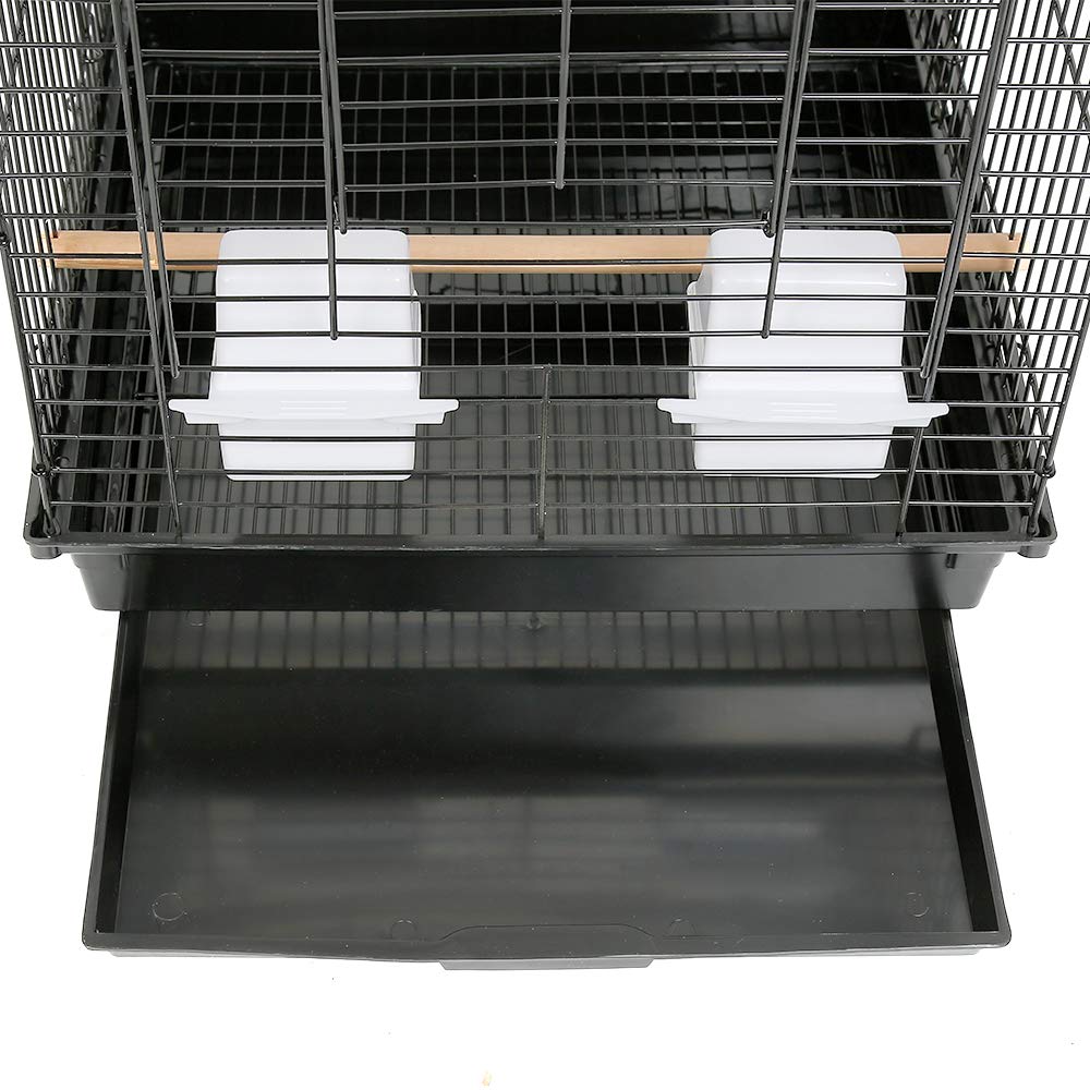 Jaula para Pájaros Metal Grande - Exterior para Aves, Loros, Agapornis, Canarios - Jaula Metálica (40 * 40 * 58cm)