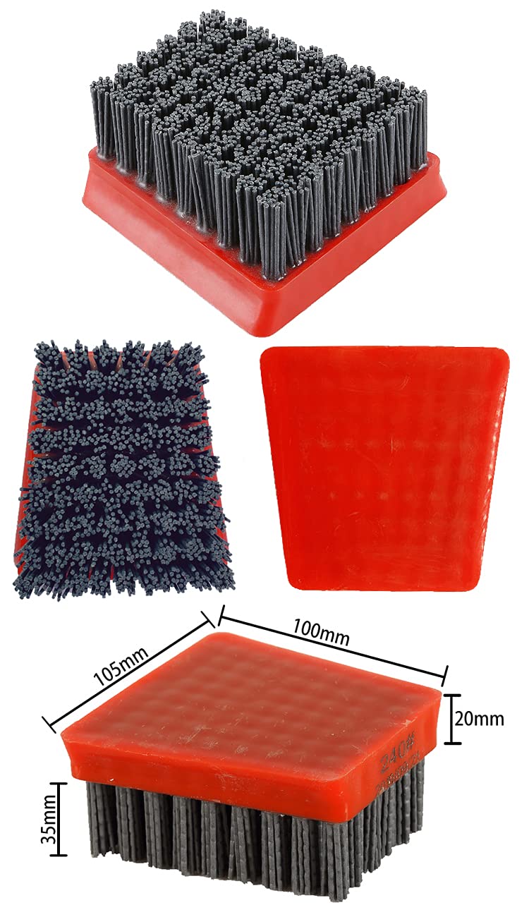 Silicon Frankfurt Marble Leather Brush Abrasive Brush for polishing grit 600 (Packed of 3NOS) 2