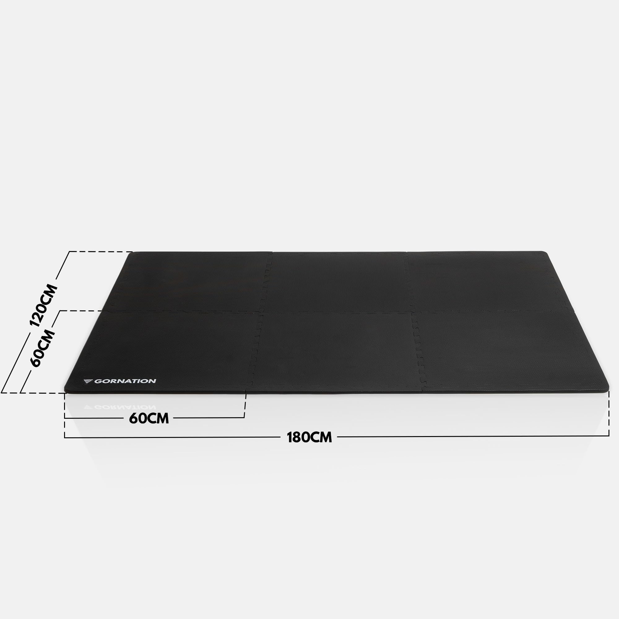 GORNATION Esterilla protectora de suelo antideslizante para fitness, alfombrilla de goma diseño rompecabezas para gimnasio en casa