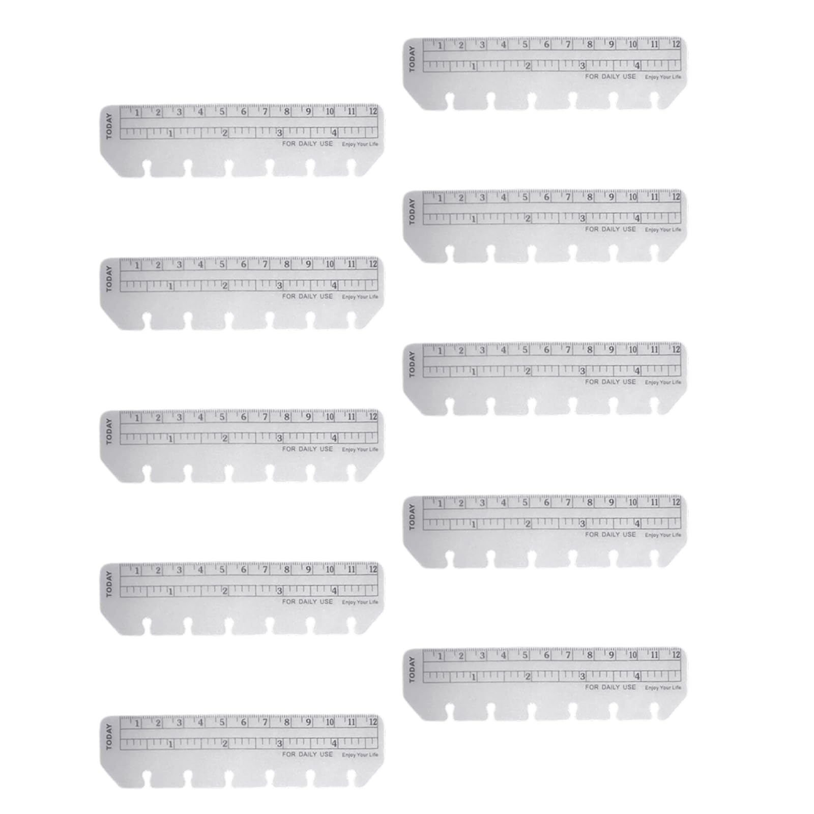 Kaeltsyn A7looseleaf Ruler Transparent Matte Binder Ruler Binder Divider Multipurpose Bookmarks Ruler For Notebooks Journal Scrapbooking Accessory With Marker Measure