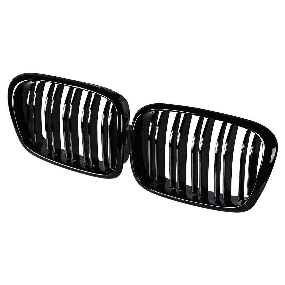 Rejilla negra para BMW E39 Serie 5 M5 1999-2003, plástico ABS, JK129, repuesto, clip