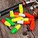 JSHANMEI Fishing Bobbers Catfish Floats, Vibrant Hard Foam Peg Floats Strong Buoyancy Cigar Slip Bobbers for Catfish Santee Rig Freshwater Saltwater Fishing Tackle, 2.5in 20pcs Orange