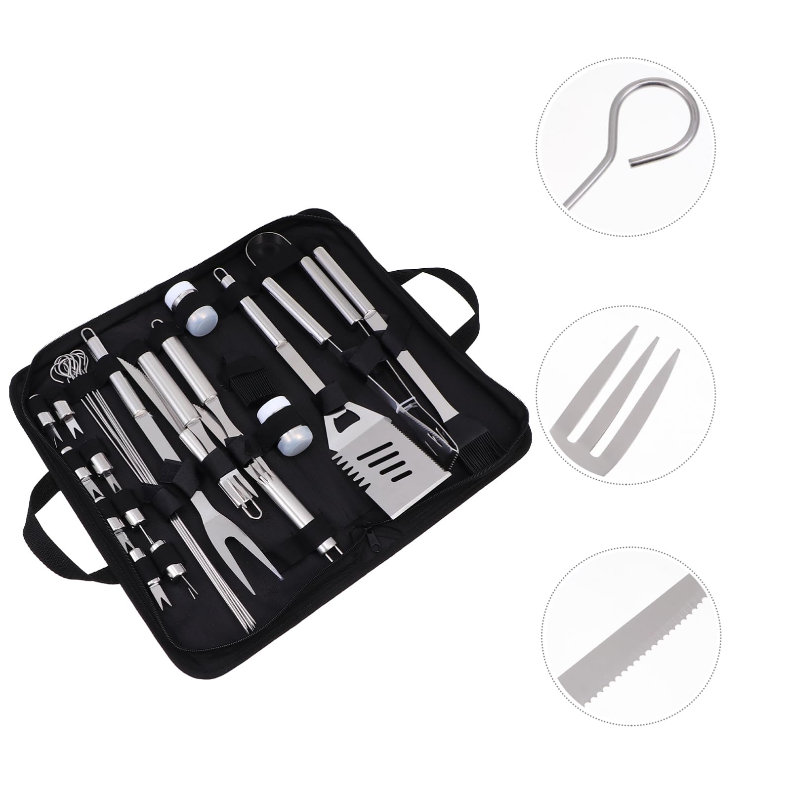 Set Utensili Barbecue Acciaio Inossidabile Kit Grigliata Accessori Per Uso Domestico Cucina Esterna Campers Picnic Amici Famiglia Completo