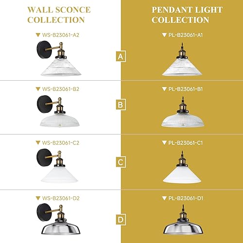 Miniatura 8 de WS-23061-B2 - Juego de 2 apliques de pared vintage para interiores de 110 V con cable a rayas de vidrio para baño, tocador, cocina, pasillo,