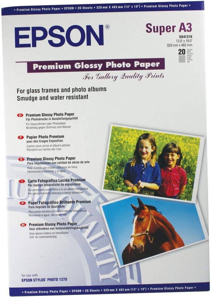 Epson Premium Glossy photo paper Super A3/B (329 x 483