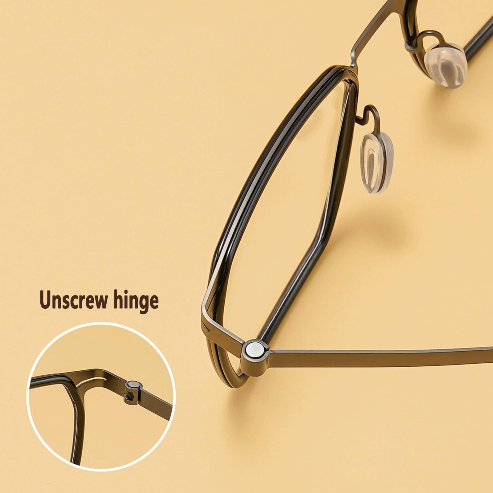 Gafas Filtro Luz Azul Unisex Gafas De Titanio Puro con Montura Cuadrada para Hombre O Mujer, Anti UV400, para Juegos De Computadora D,1