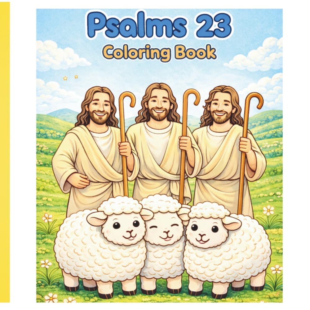 Psalms 23 Coloring Book: Coloring pages of Psalms 23 for preschoolers and school age children