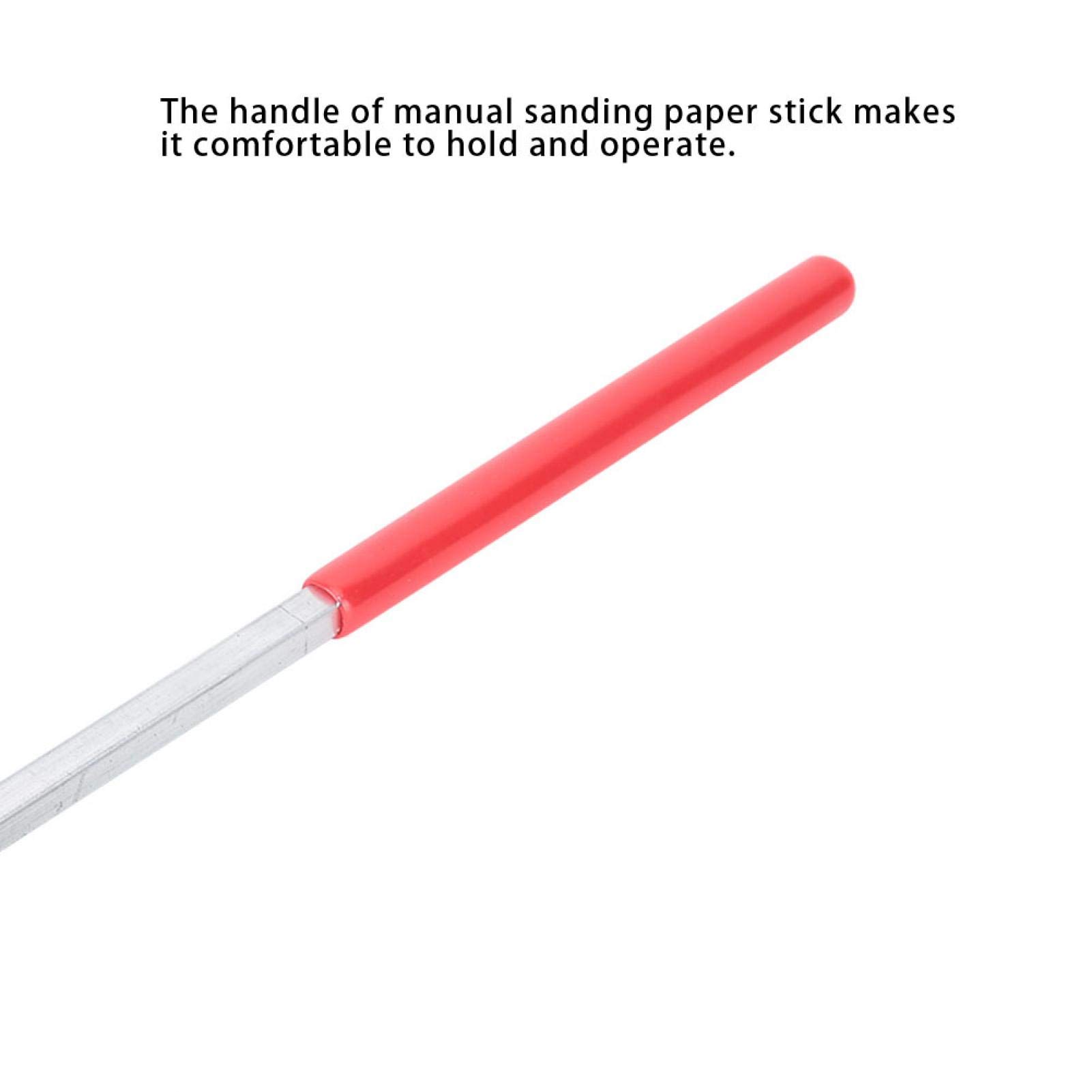 Jewelry Polishing Sandpaper Stick, Manual Sanding Paper Stick, Sandpaper Roll Bar Abrasive Paper Clip, Jewelry Polishing Grinding Tool (Square) - Image 3