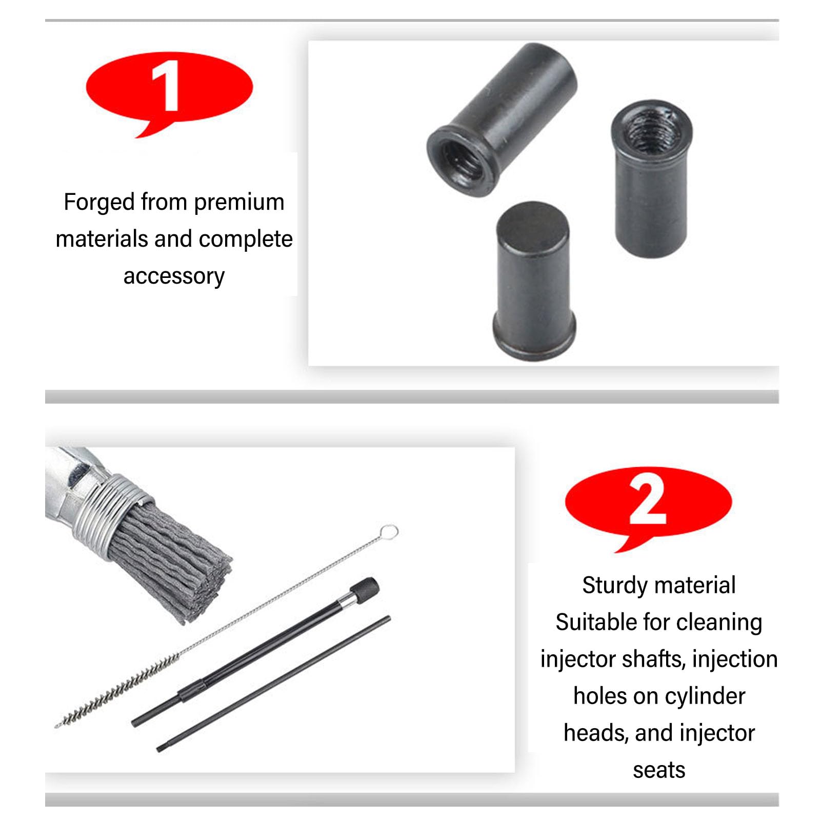 Cryfokt Bohrer-Reinigungsbürste, 19-teiliges Bohrbürsten-Set mit Gedrehtem Draht, Bohrreinigungsset, Motorreinigungswerkzeuge mit 1/4-Zoll-Sechskantschaft für die Rost- und Schmutzentfernung von