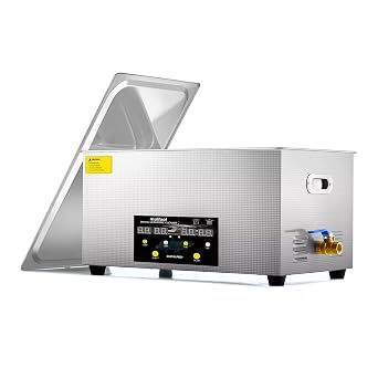 Kurflo Ultrasonic Cleaner 30L, Ultrasonic Cleaner Device, Tabletop Ultrasonic Cleaner, Commercial Use, Ultrasonic Cleaner 600W, Powerful, Dual Frequency, Large, Ultrasonic Cleaner, 304 Stainless Steel