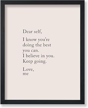 Poster Master I Believe in You Keep Going Poster - Motivational Print - Positive Quotes Art - Minimal Art - Gift for Men & Women - Inspiring Decor for Bedroom or Living Room - 8x10 UNFRAMED Wall Art