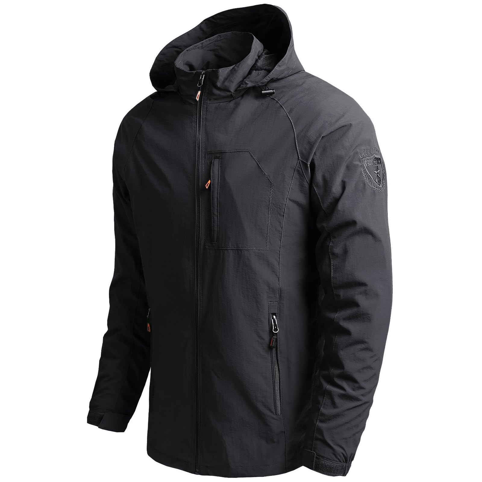 Aotoyou Veste Softshell Hommes Veste de Pluie pour Homme Blouson Imperméables Coupe Vent