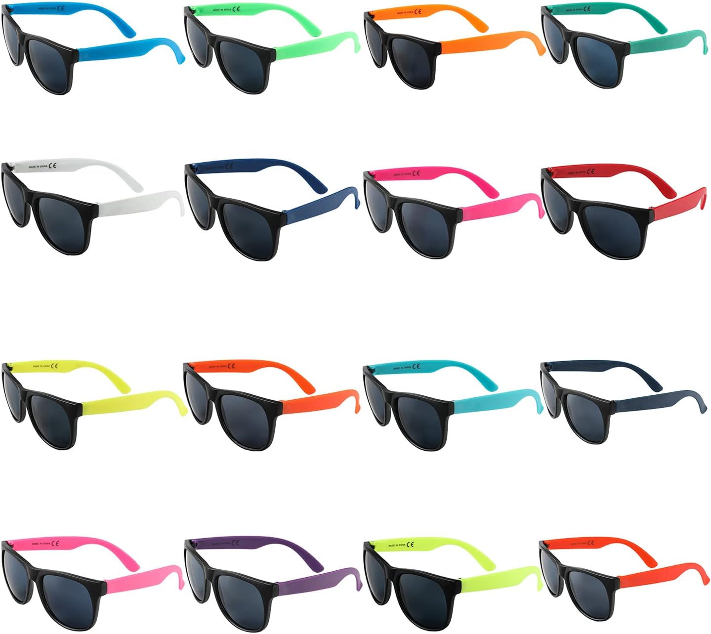 32 Pack 16 Colors Neon Sunglasses Party Favors,80's Style Colorful Novelty Sunglasses Party Sets,Perfect for Birthday,Beach Pool,Summer Party,Goody Bag Fillers,for Boys Girls Teens adults - Image 7
