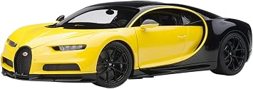 Autoart Bugatti Chiron Jaune Molsheim Yellow and Nocturne Black 1/18 Model Car