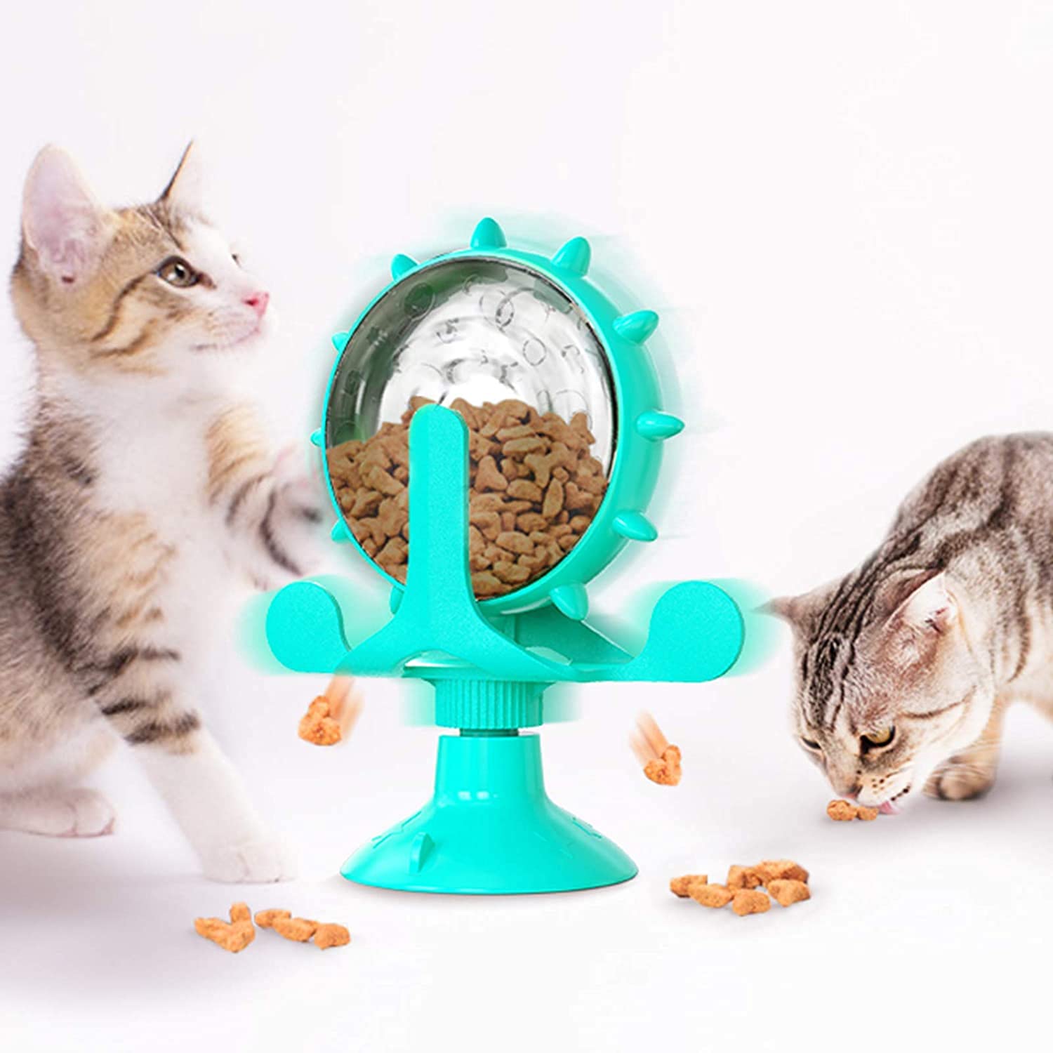 Pets Empire Puppy Dog Toys Funny Cat Slow Food Leaker Windmill Turntable (Blue) (B095HWYC8B) Amazon Price History, Amazon Price Tracker